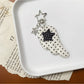 Keypus - Polka Dot Angel Wing Star Keychain Charm