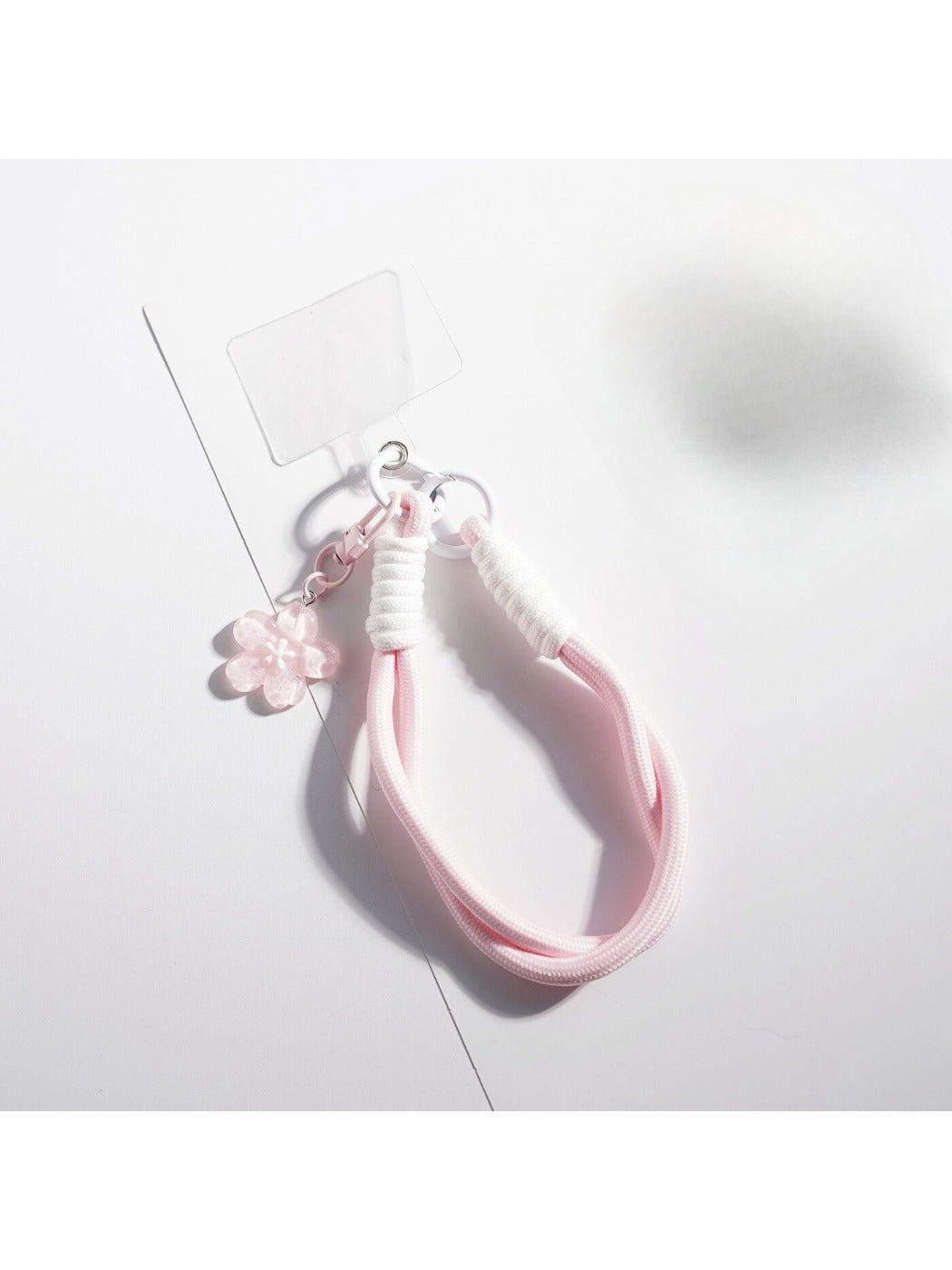 Keypus flower-shaped rope keychain attached to a set of keys