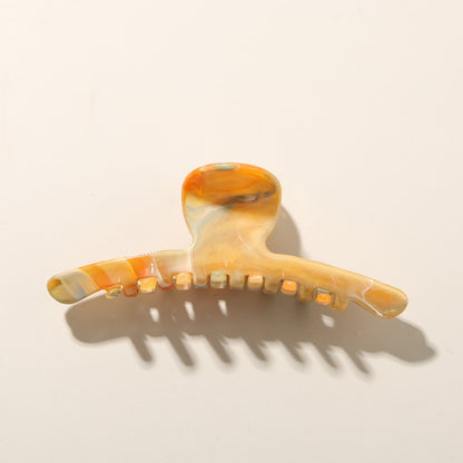 Beau - Glossy Marbled Wide Arc Hair Claw Clip