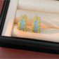 Earedge - Geometric C Shape Vintage Style Stud Earrings