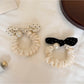 Gifty - Polka Dot Bow Polyester Scrunchie Hair Tie