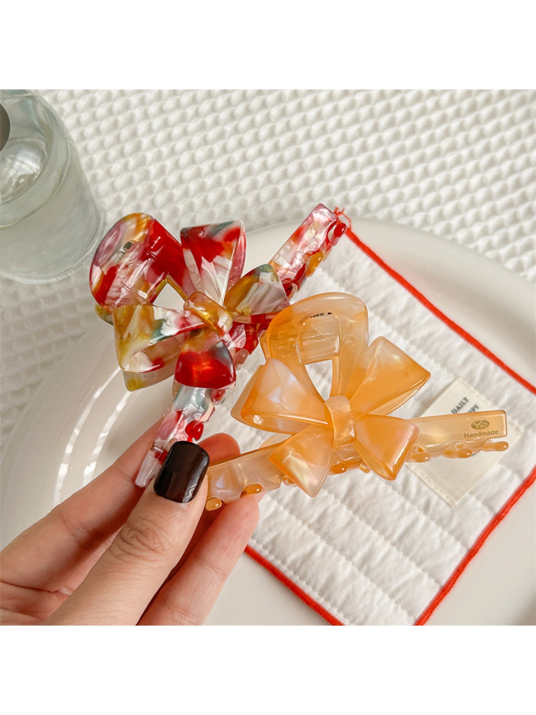 Beau - Elegant Bow Acetate Fiber Hair Claw Clip