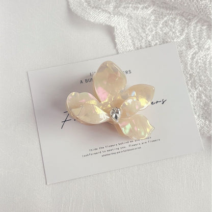 Beau - Iridescent Floral Acetate Claw Clip