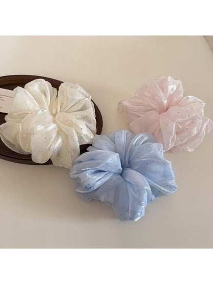 Gifty - Polyester Ruffled Sheer Look Scrunchie