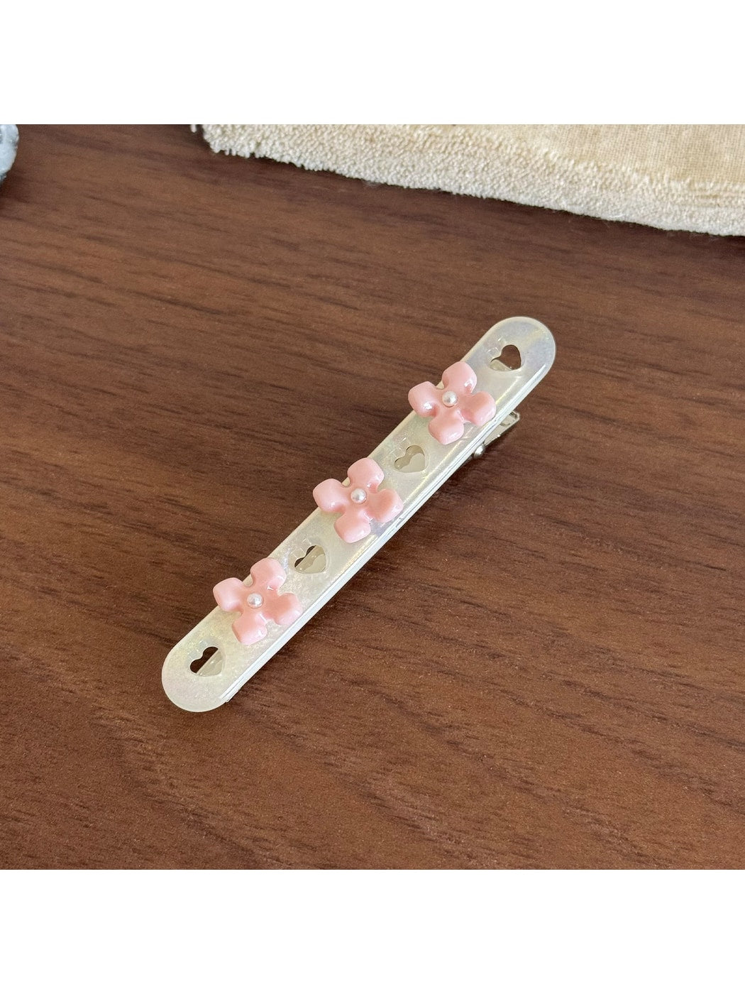 Beau - Sweet Floral Acetate Side Bangs Hair Clip