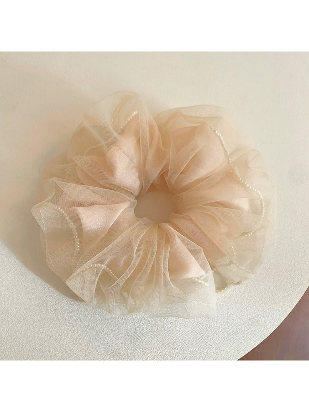 Gifty - Soft Light Pink Tulle Scrunchie