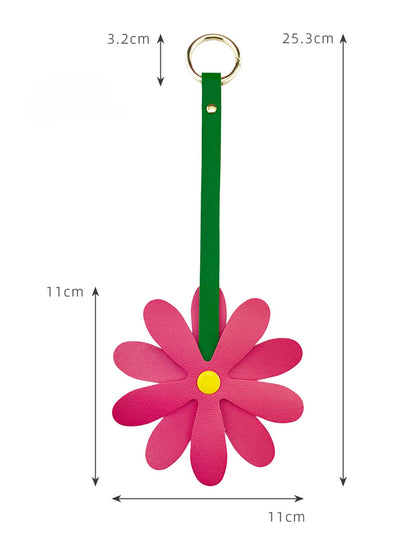 Keypus - Daisy Inspired PVC Flower Pendant Keychain