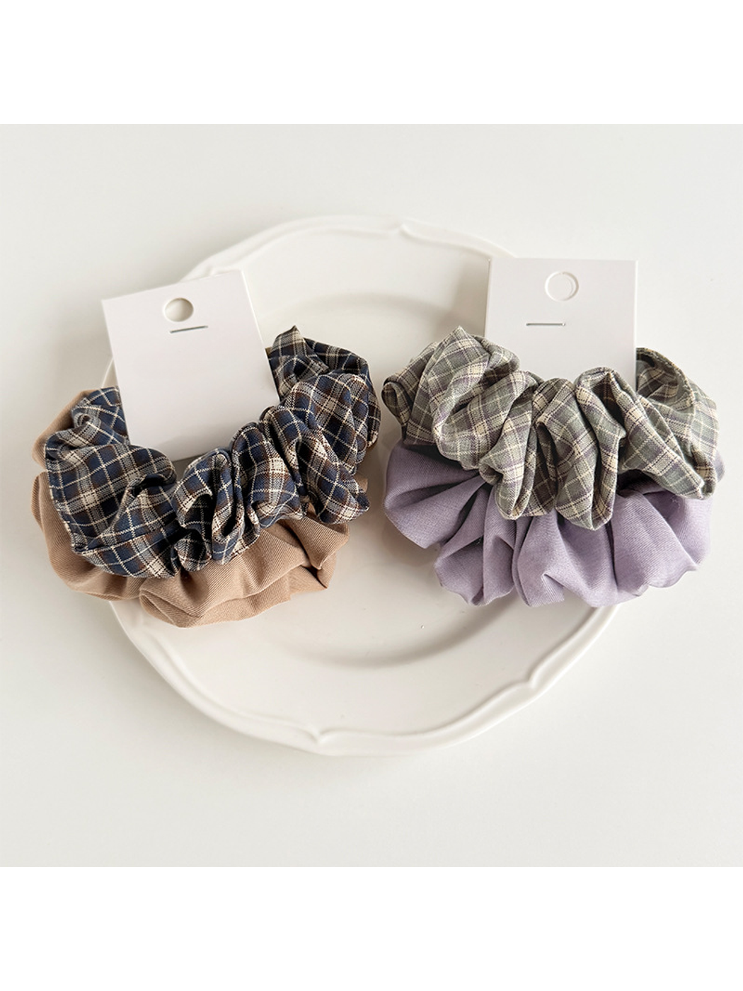 Gifty - Vintage Plaid Sweet Style Hair Scrunchie