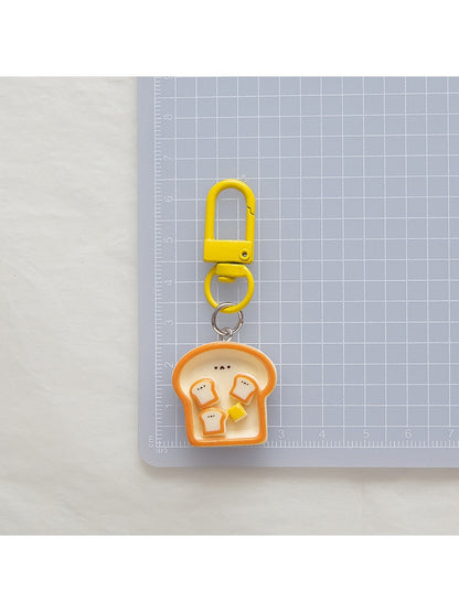 Keypus - Cute Breakfast Plate Pendant Keychain