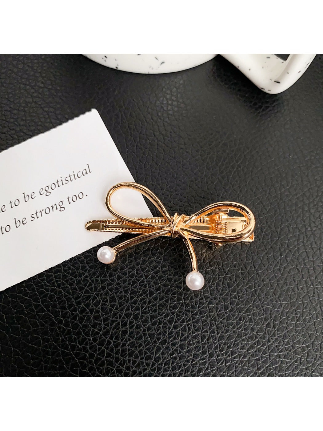 Beau classic bow hair clip shown from back highlighting metal clip