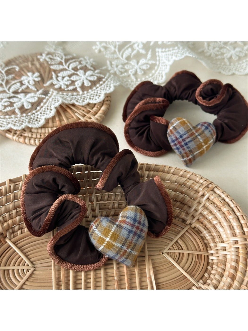 Gifty - Brown Heart Shaped Hair Tie