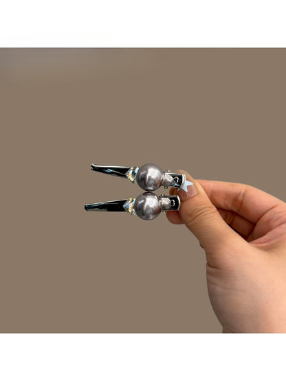 Beau - Round Bead Metal Side Bangs Hair Clip