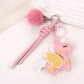 Keypus - Color-Blocked Unicorn-Shaped Charm Keychain