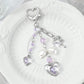 Keypus - Butterfly and Heart Charm Chain Keychain