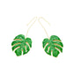 Earedge - Botanical Enamel Style Leaf Dangle Earrings