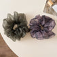 Gifty - Ruffled Polyester Print Scrunchie