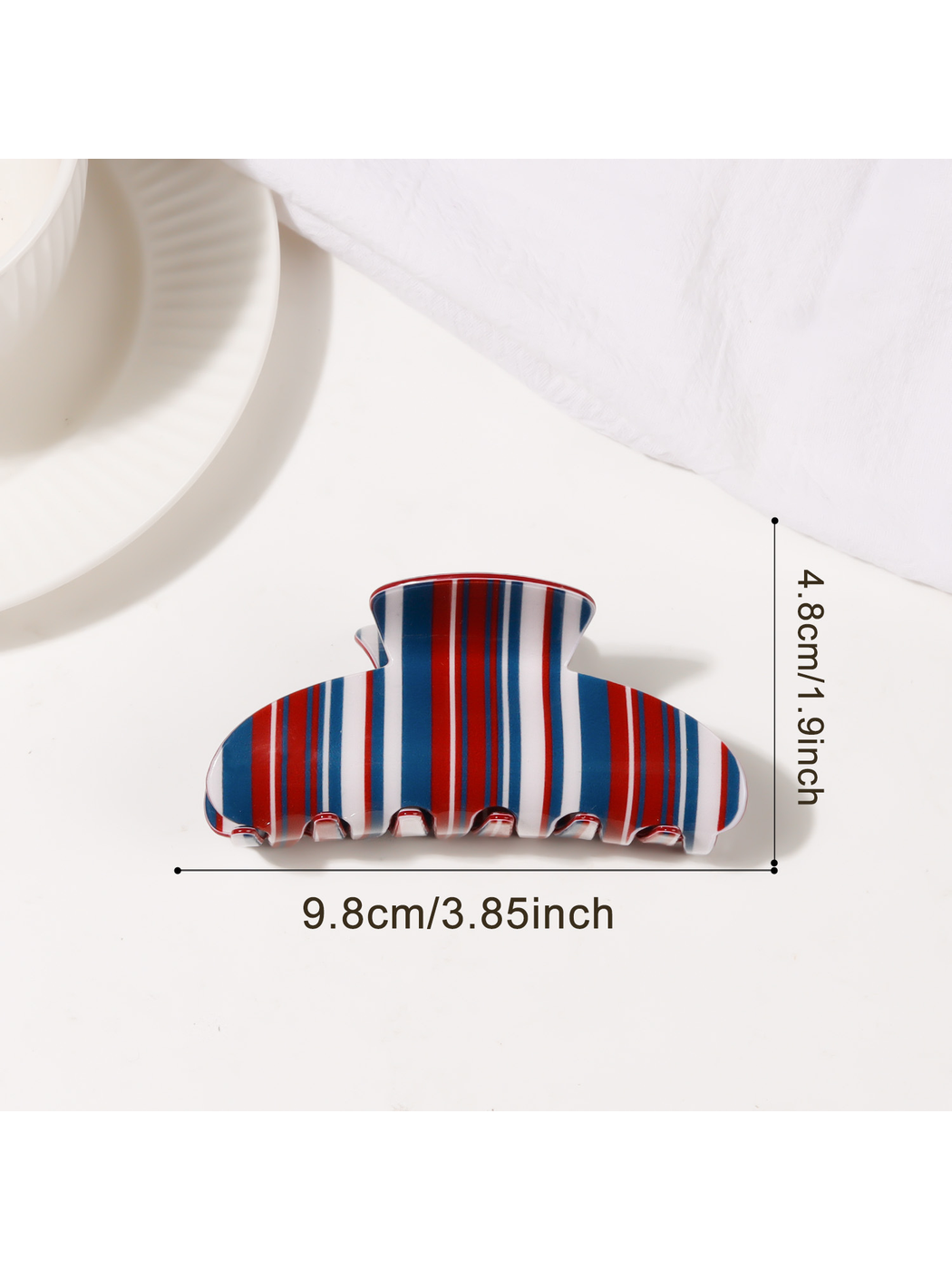 Beau - Striped PVC Updo Hair Clip