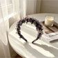 Gifty - Sheer Mesh Beaded Floral Toothed Headband