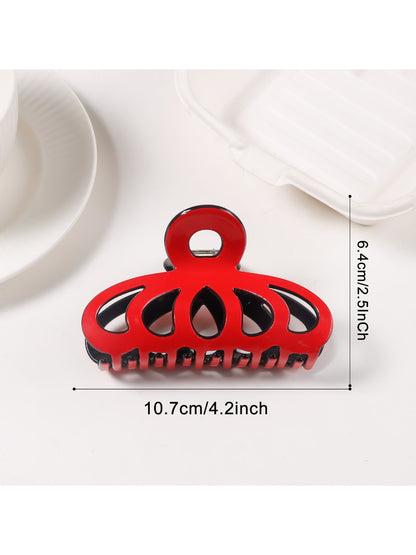 Beau - Color Block Hollow Out Claw Clip