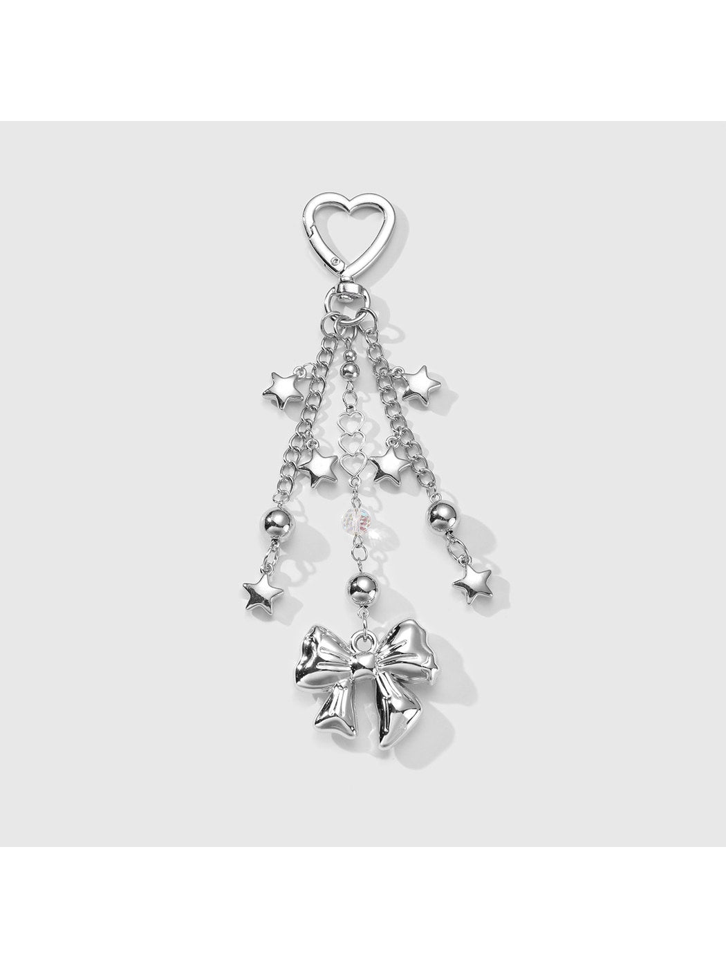 Keypus - Y2K Alloy Bow and Star Dangle Keychain