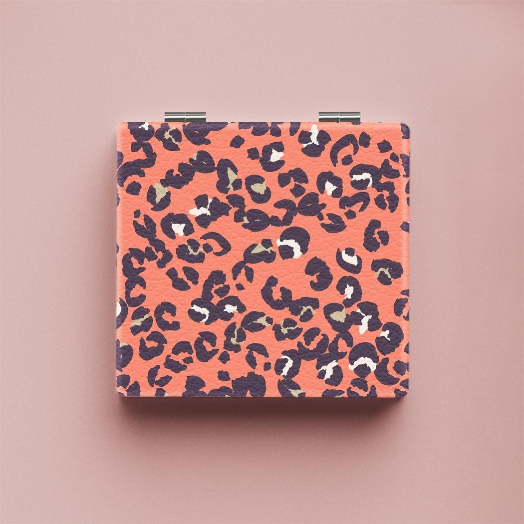 Mirroray - Y2K Leopard Print Double-Sided Pocket Mirror