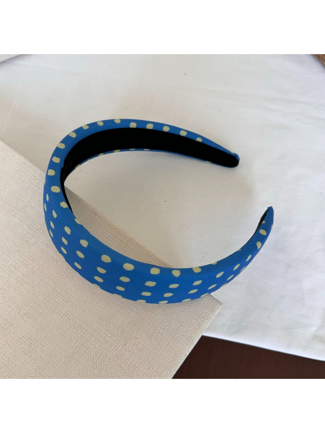 Gifty - Wide Polka Dot Fabric Covered Women's Headband
