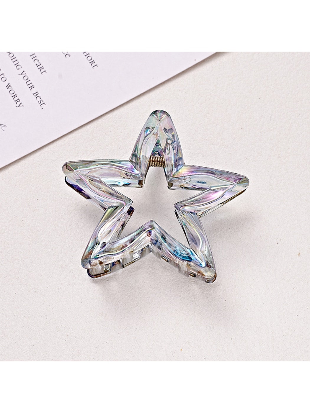 Beau - Transparent Star Shape Plastic Claw Hair Clip