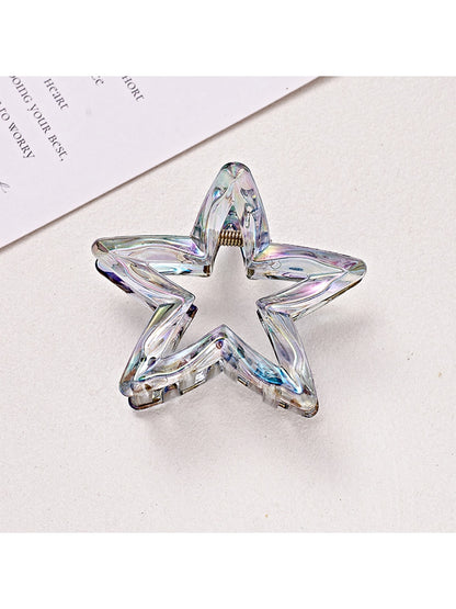 Beau - Transparent Star Shape Plastic Claw Hair Clip
