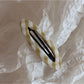 Beau - Plaid Fabric Covered Oval Alloy Hair Clip