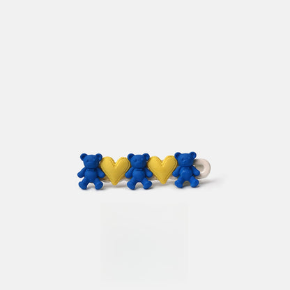 Beau - Cartoon Bear Heart Side Styling Hair Clip