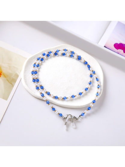 Velra - Elegant Solid Color Beaded Eyeglass Strap