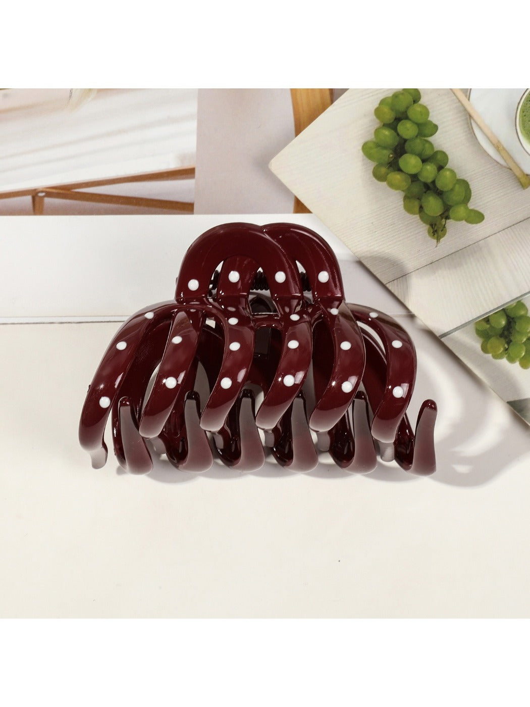 Beau - Stylish Wine Red Hair Claw Clips