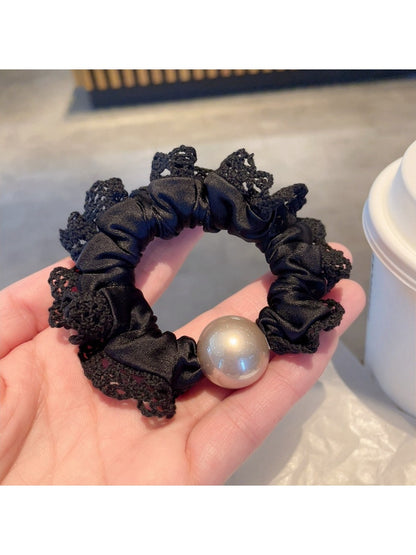 Gifty - French Lace Trim Hair Scrunchie