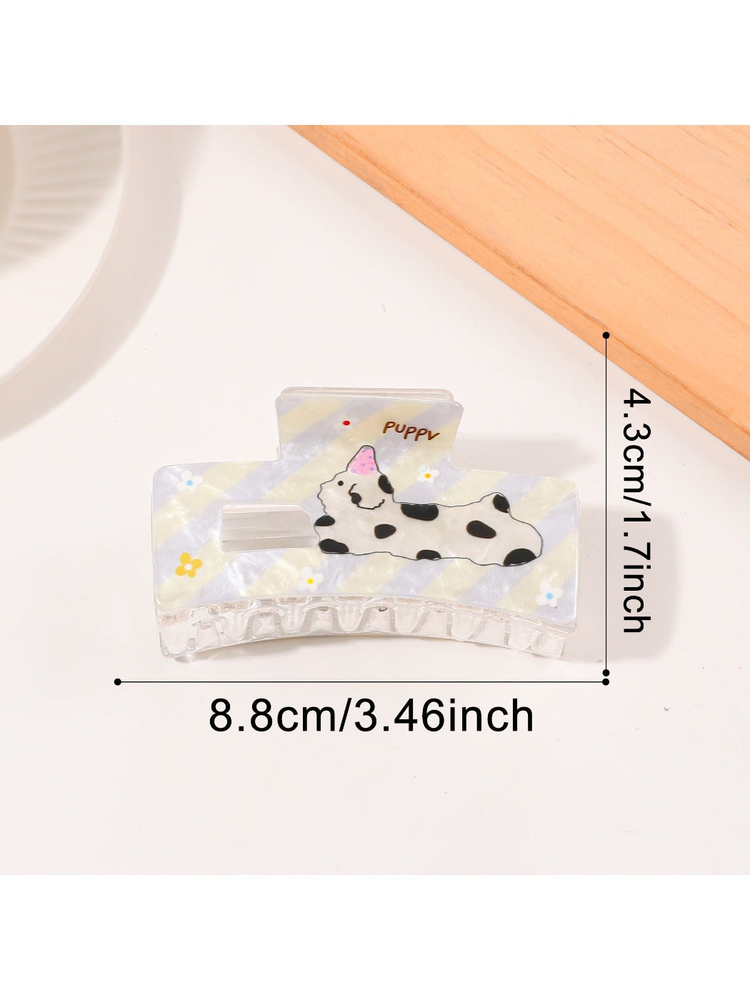 Beau - Square Animal Print Hair Claw Clip