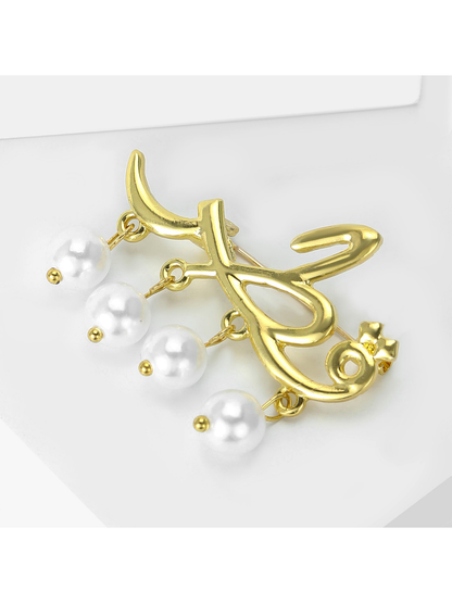 Brovia - Simple Prayer Letter Alloy Fashion Brooch Pin