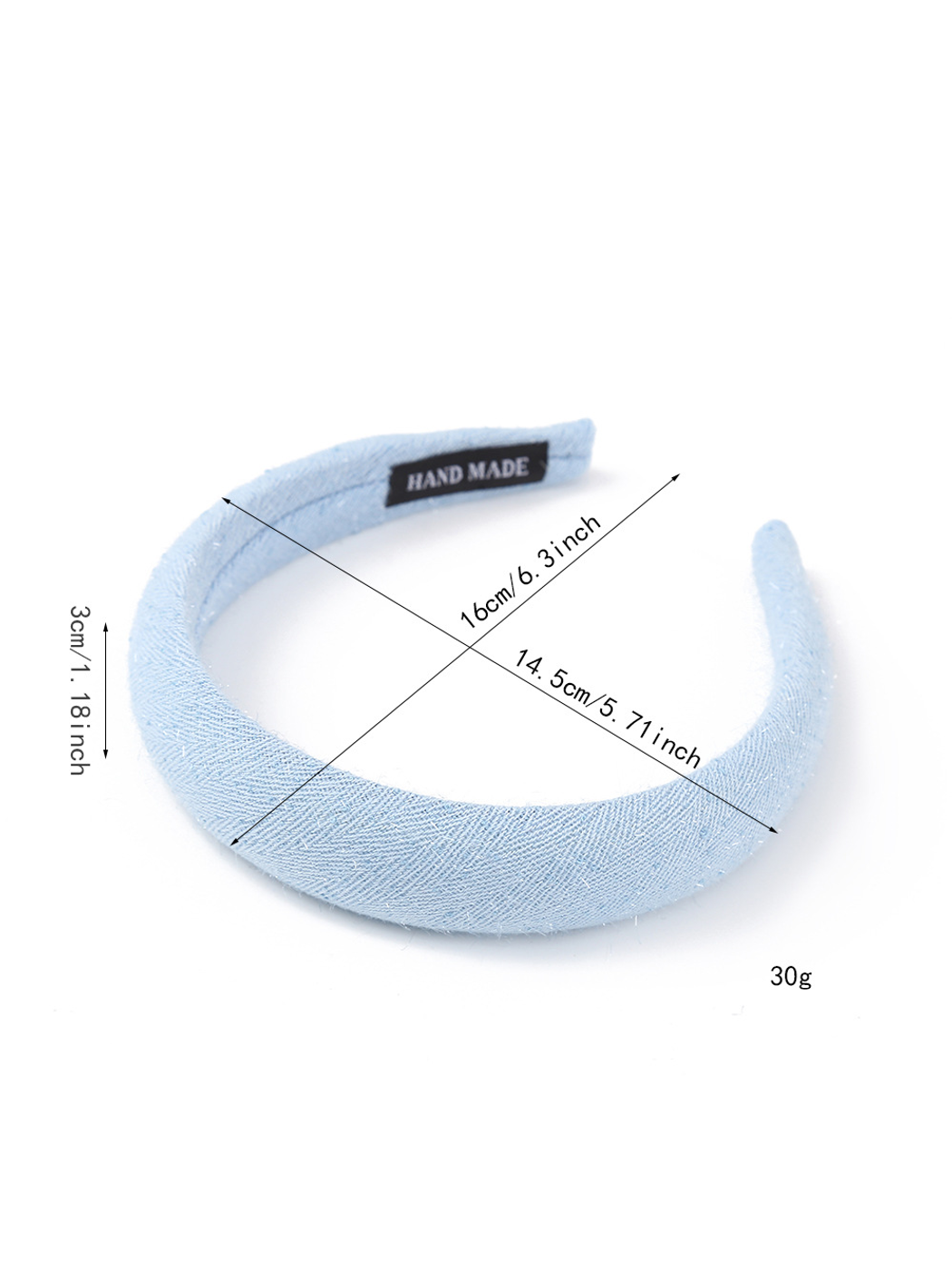 Gifty - Padded Solid Color Fabric Wrapped Headband