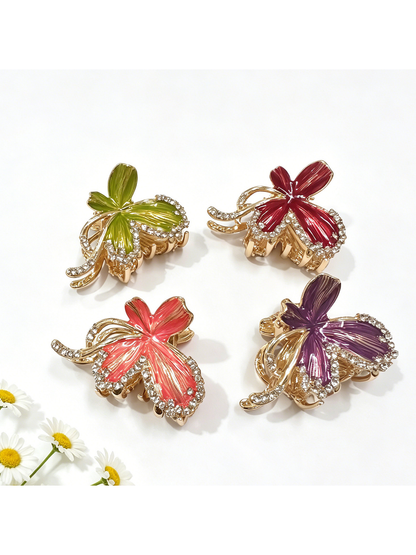 Beau - Bow Shape Glossy Alloy Hair Claw Clip