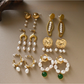 Earedge - Vintage Geometric Drop Detail Stud Earrings