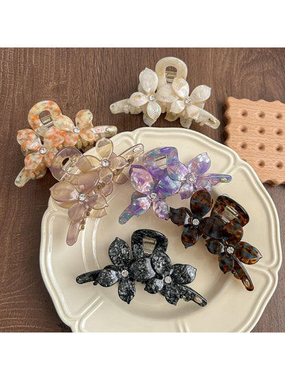 Beau - Elegant Double Bloom Claw Clip