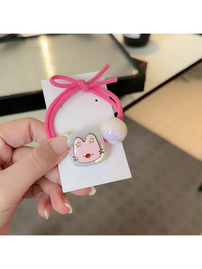 Gifty - Cute Rabbit Ball Accent Decorative Hair Tie