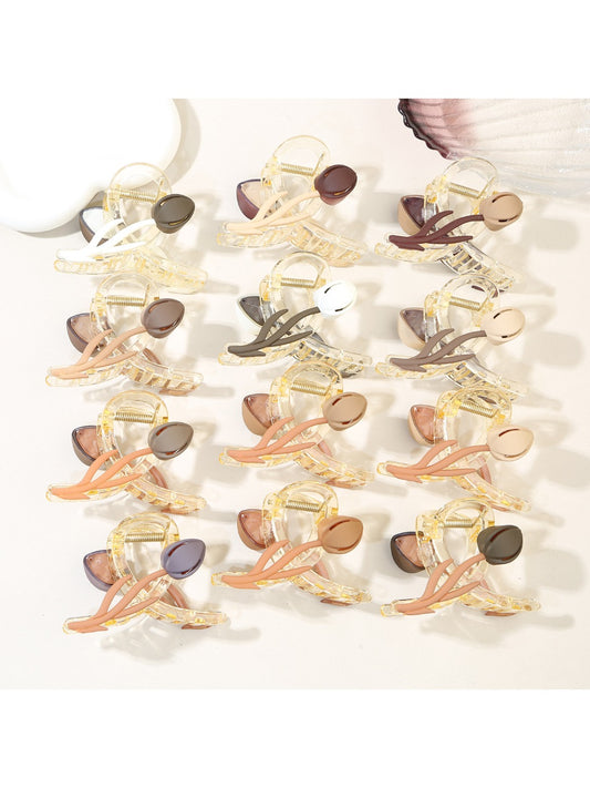 Beau - Crisscross Tulip Shaped Hair Claw Clip