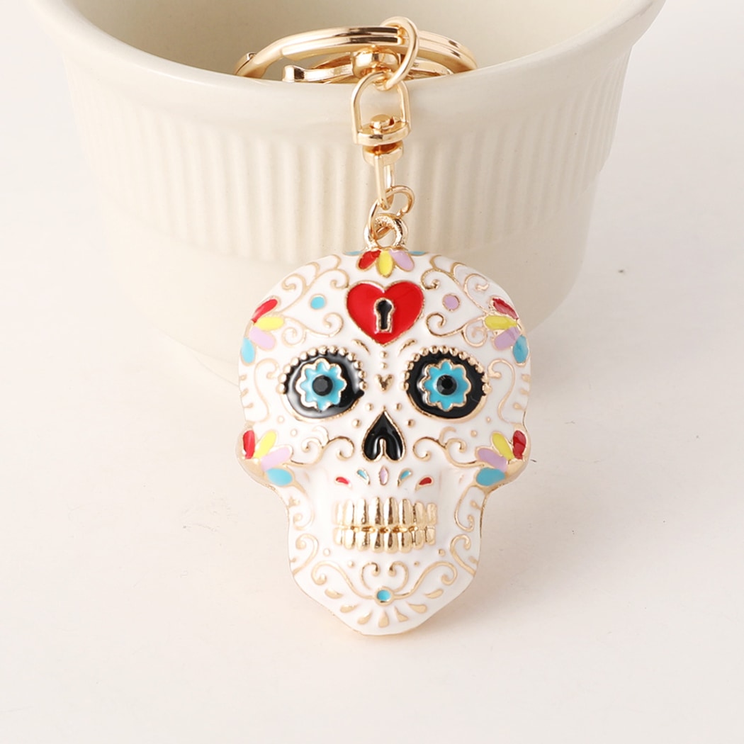 Keypus - Halloween Skull Pattern Bag Charm Keychain