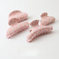 Beau - Pink Floral Printed PVC Hair Claw Clip
