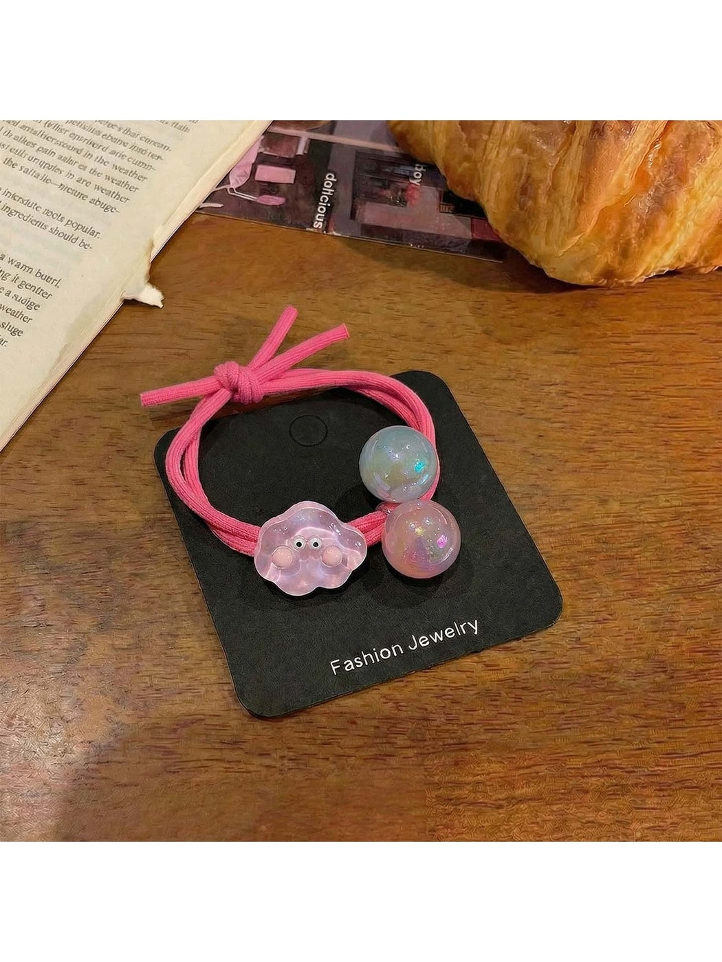 Gifty - Cartoon Double Bead Animal Shape Hair Tie