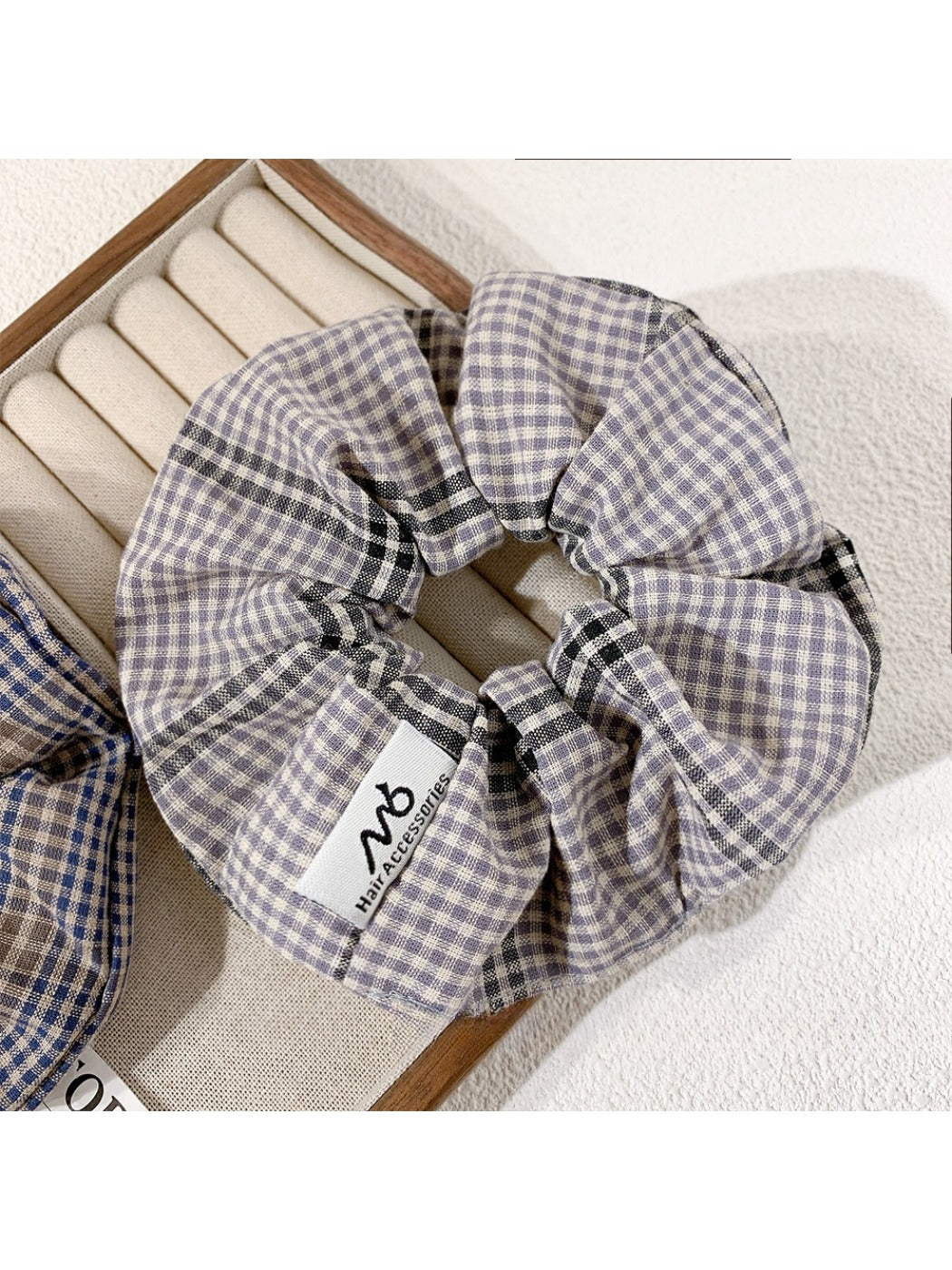 Gifty - Preppy Style Simple Plaid Scrunchie