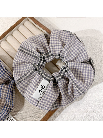 Gifty - Preppy Style Simple Plaid Scrunchie