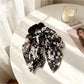 Gifty - Vintage Style Flower Print Bow Hair Scrunchie