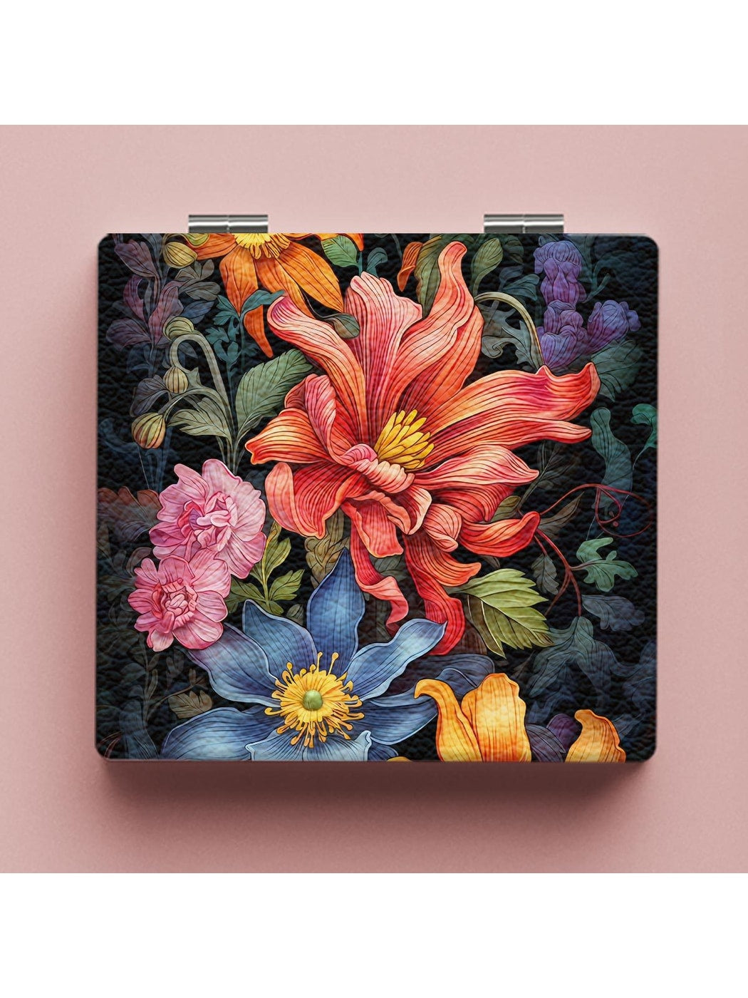 Mirroray - Floral Print Foldable Portable Makeup Mirror