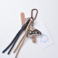 Keypus - Gray Floral Pattern Mushroom Keychain