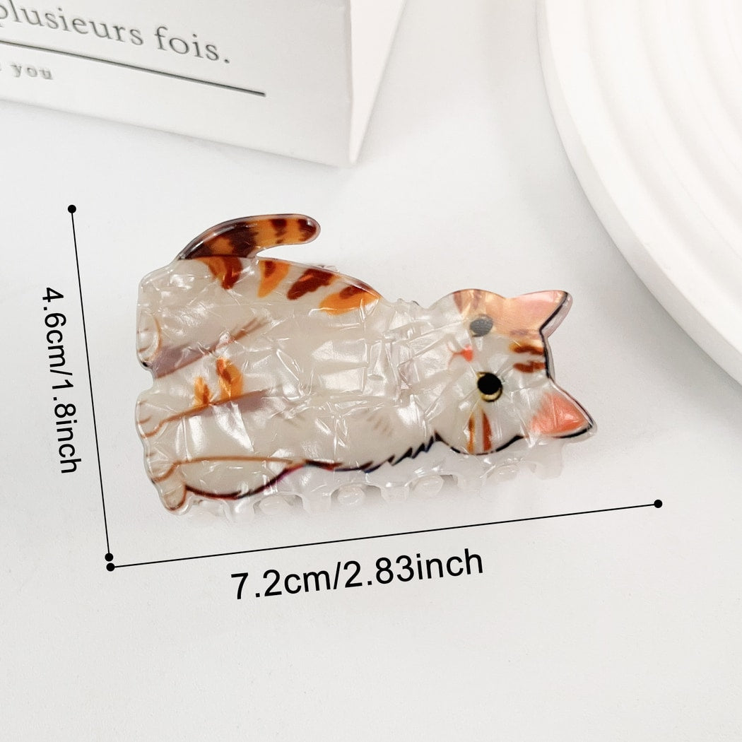 Beau - Cute Cat Shaped Glossy Claw Clip